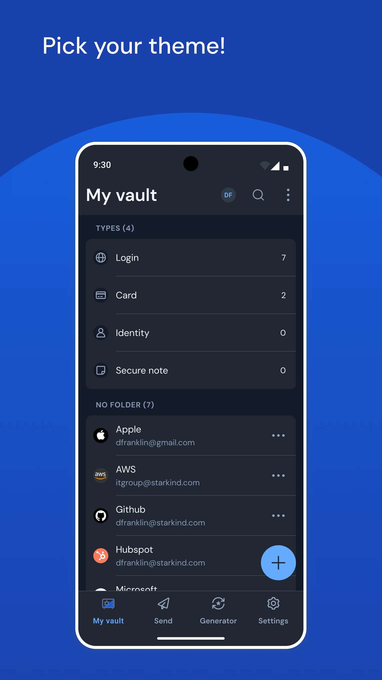 Bitwarden Password Manager screenshot